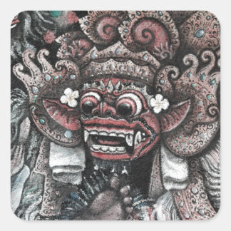Adesivo Quadrado Barong e Rangda Bali