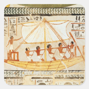 Adesivo Quadrado Barqueiro no Nile, do túmulo de Sennefe