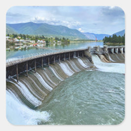 Adesivo Quadrado Barragem de Thompson Falls