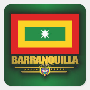 Adesivo Quadrado Barranquilla Flag