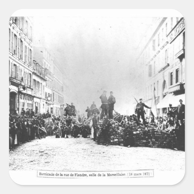 Adesivo Quadrado Barricada na rua de Flandre (Frente)