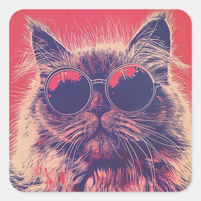 Adesivo Quadrado Barroco Bassista: O Himalaia ansioso (Frente)