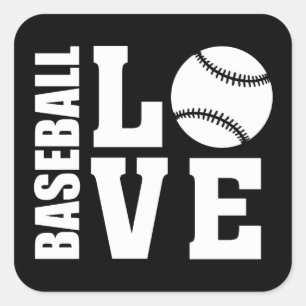 Adesivo Quadrado Baseball - Amor com Baseball