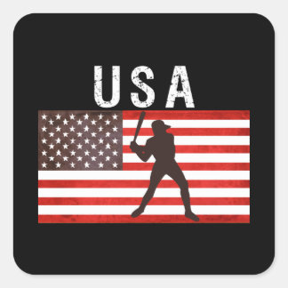 Adesivo Quadrado Baseball USA Flag 2021,tokyo 2020