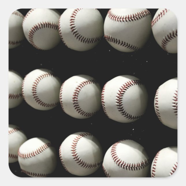 Adesivo Quadrado Baseballs (Frente)
