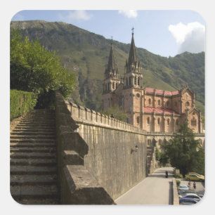 Adesivo Quadrado Basilica de Covadonga, Espanha noroeste.