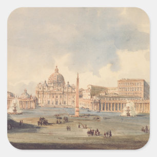 Adesivo Quadrado Basílica Papal de São Pedro no Vaticano