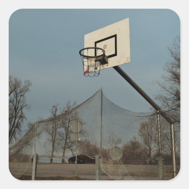 Adesivo Quadrado Basquete bonito (Frente)