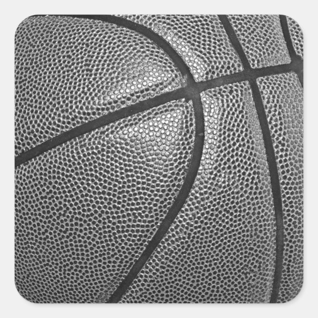 Adesivo Quadrado Basquete em Escala de Cinza (Frente)
