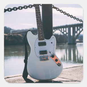 Adesivo Quadrado Bass Guitar