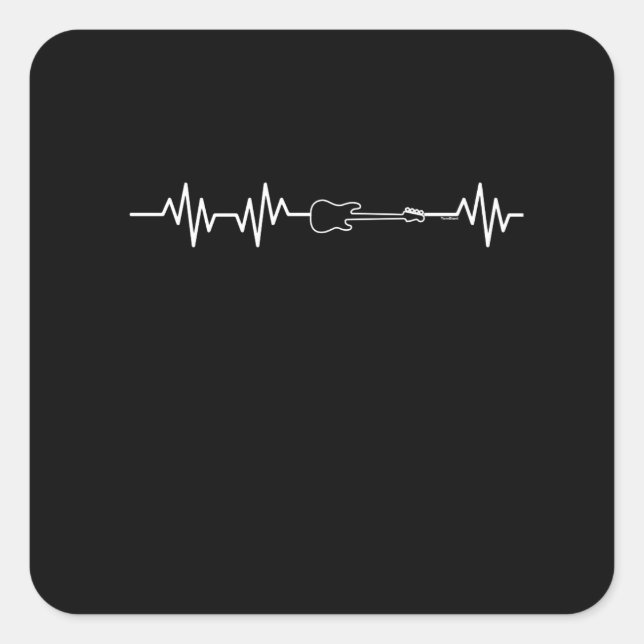 Adesivo Quadrado Bass Guitar Bass Bass Guitarra Amantes (Frente)