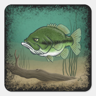 Adesivo Quadrado Bass Stickers