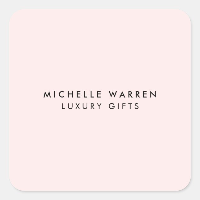 Adesivo Quadrado Basta Elegante, Boca Rosa, Salão, Stylist (Frente)