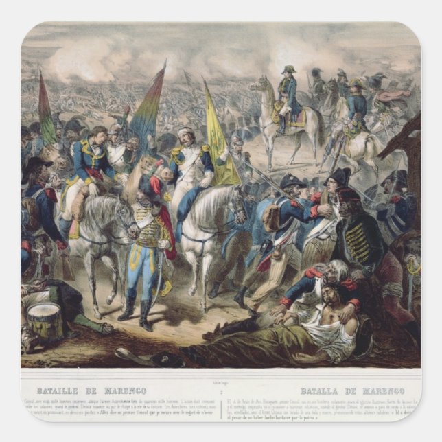 Adesivo Quadrado Batalha de Marengo 14 de junho de 1800 (Frente)