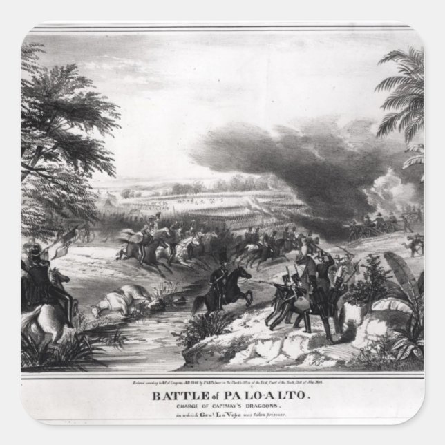 Adesivo Quadrado Batalha de Palo Alto (Frente)