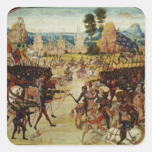 Adesivo Quadrado Batalha de Poitiers, da crónica de Froissart