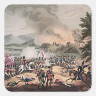 Adesivo Quadrado Batalha de Pombal, gravada por Thomas Sutherland