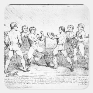 Adesivo Quadrado Batalha famosa entre R.Humphreys e D.