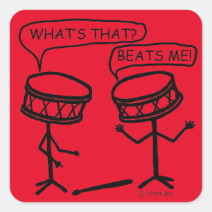 Adesivo Quadrado Bate no meu Sticker Quadrado