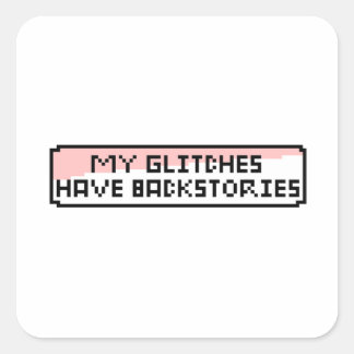 Adesivo Quadrado Bate-papo com folga - Jogador Retro Engraçado