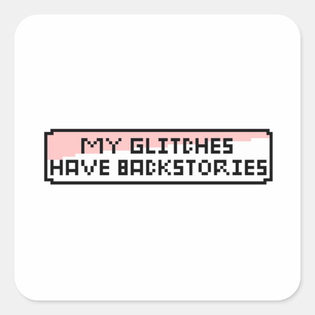 Adesivo Quadrado Bate-papo com folga - Jogador Retro Engraçado (Frente)