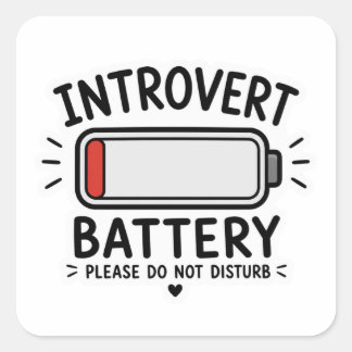 Adesivo Quadrado Bateria Introvertida Por Favor Não Perturbe Adesiv