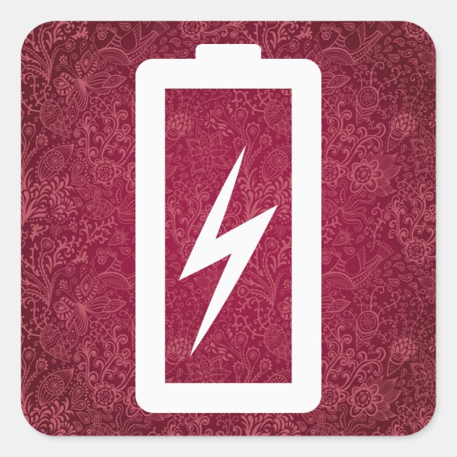 Adesivo Quadrado Baterias eco mínimas (Frente)