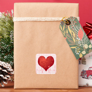 Adesivo Quadrado batida cardíaca