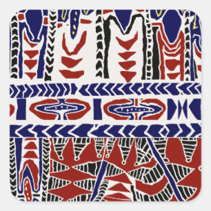 Adesivo Quadrado Batik de Samoa dos Mares do Sul