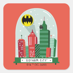 Adesivo Quadrado Batman Gotham City™ Snow Globe Graphic