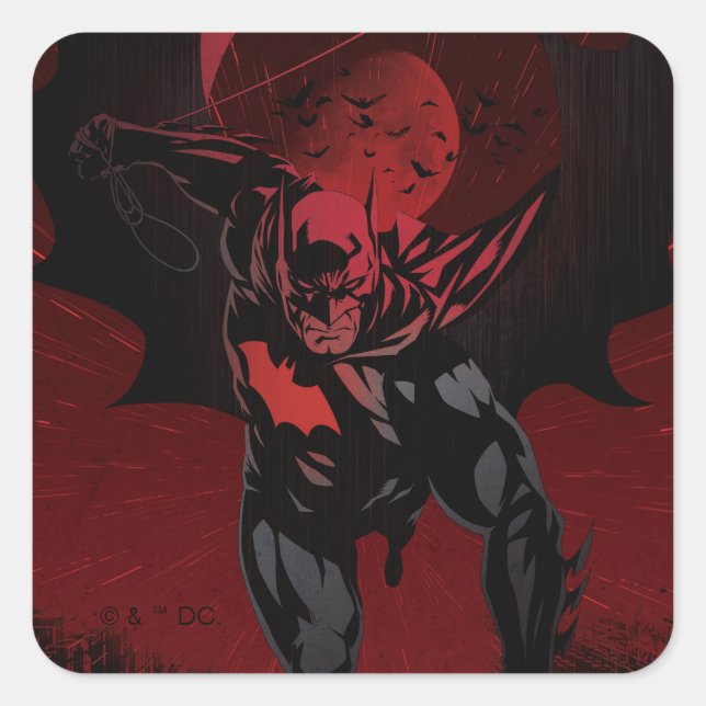 Adesivo Quadrado Batman Salto Carmesim (Frente)