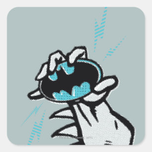 Adesivo Quadrado Batman Skate Logo 2