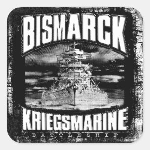 Adesivo Quadrado Battleship Bismarck