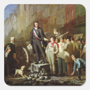 Adesivo Quadrado Baudin na barricada de Faubourg