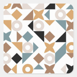 Adesivo Quadrado Bauhaus Geometric Baby Sticker