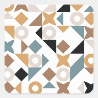 Adesivo Quadrado Bauhaus Geometric Baby Sticker