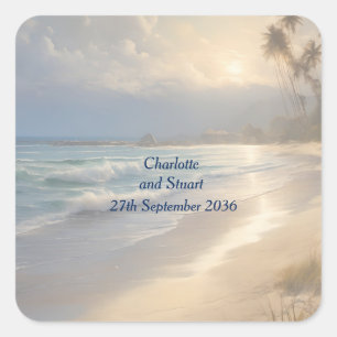Adesivo Quadrado Beach Wedding