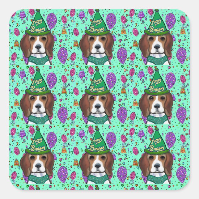 ADESIVO QUADRADO BEAGLE (Frente)