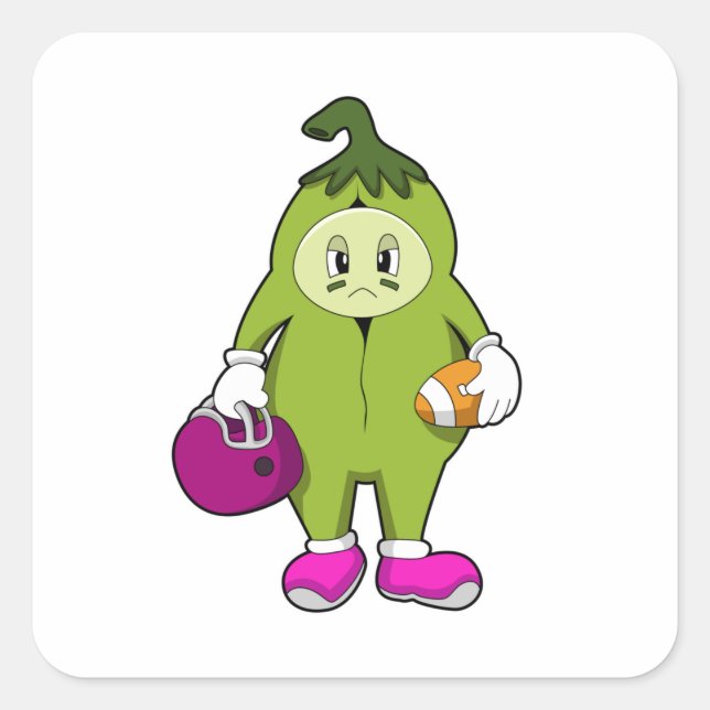 Adesivo Quadrado Bean no Futebol (Frente)