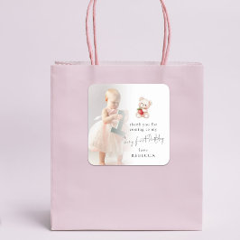 Adesivo Quadrado Bear Strawberry Foto Berry Primeiro Obrigados de A