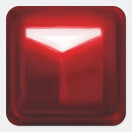 Adesivo Quadrado Beat Saber Red Note Block Artsy
