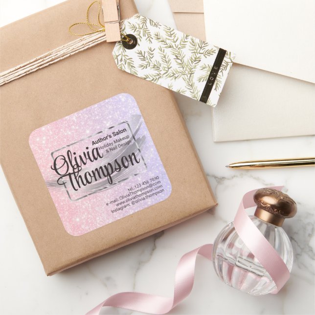 Adesivo Quadrado Beauty Salon Pearl Silver (Presentear)