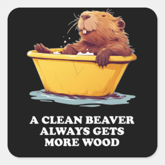 Adesivo Quadrado Beaver Lover Bath