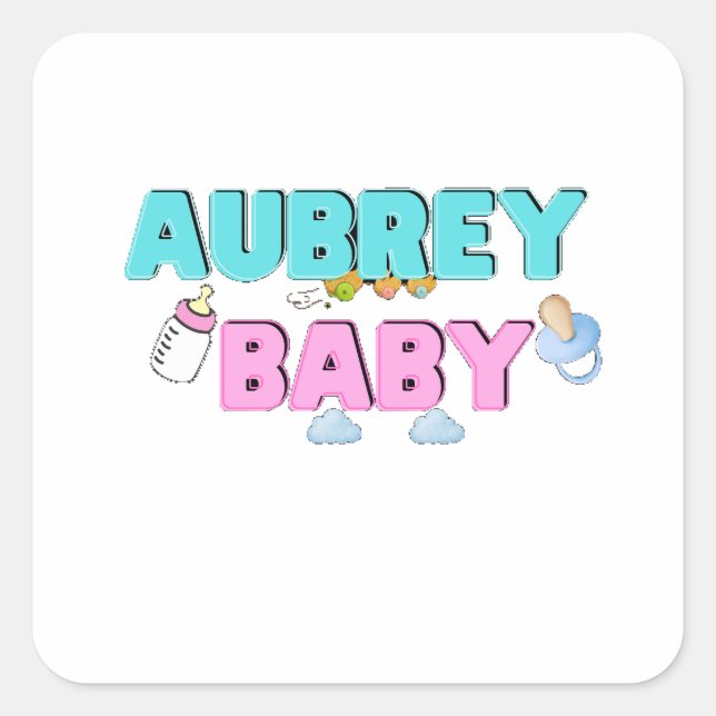Adesivo Quadrado Bebê Aubrey (Frente)