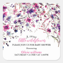 Adesivo Quadrado Bebê rosa-rosa doce moderno