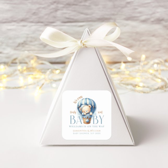 Adesivo Quadrado Bebê Urso Azul Ballon Boy (Criador carregado)