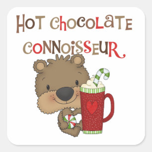 Adesivo Quadrado Bebida Connoisseur de Chocolate Quente