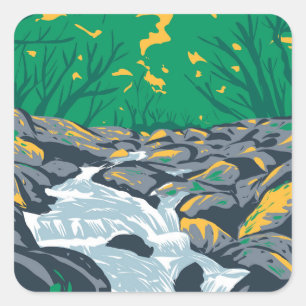 Adesivo Quadrado Becky Falls Dartmoor