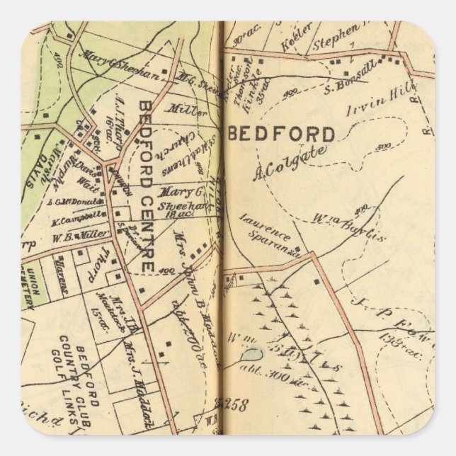 Adesivo Quadrado Bedford, Nova Iorque 2 (Frente)