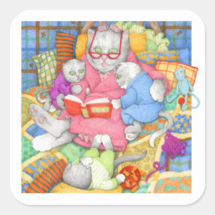 Adesivo Quadrado BEDTIME STORY Large Square Stickers - Branco